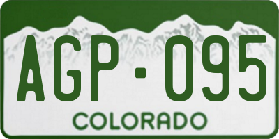 CO license plate AGP095