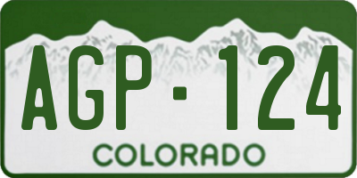 CO license plate AGP124