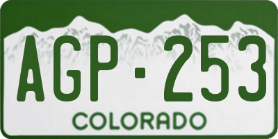 CO license plate AGP253
