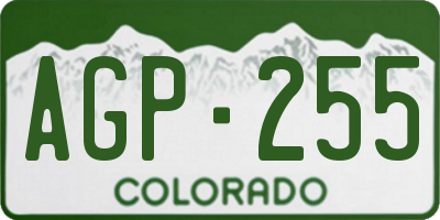 CO license plate AGP255
