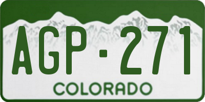 CO license plate AGP271