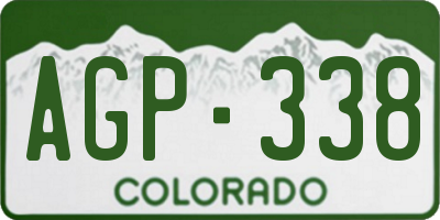 CO license plate AGP338