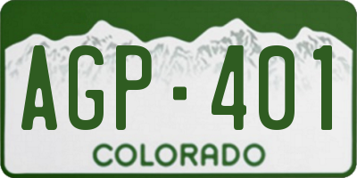 CO license plate AGP401