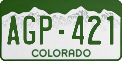 CO license plate AGP421