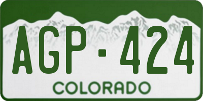 CO license plate AGP424