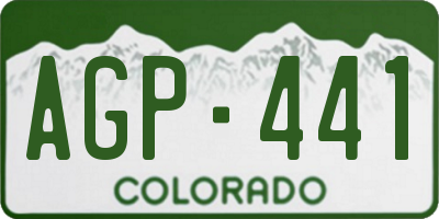 CO license plate AGP441