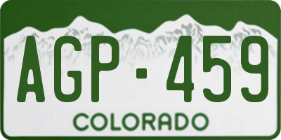 CO license plate AGP459