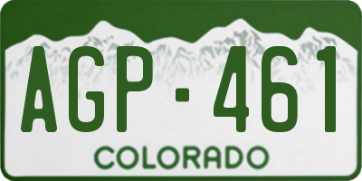CO license plate AGP461