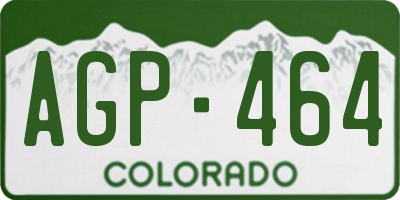 CO license plate AGP464