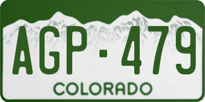 CO license plate AGP479