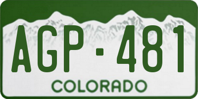 CO license plate AGP481