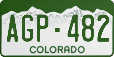 CO license plate AGP482