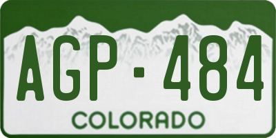 CO license plate AGP484