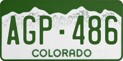 CO license plate AGP486
