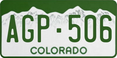 CO license plate AGP506