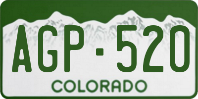 CO license plate AGP520