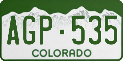 CO license plate AGP535