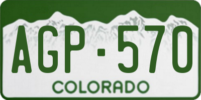 CO license plate AGP570