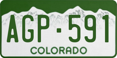 CO license plate AGP591