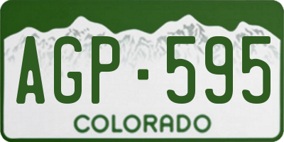 CO license plate AGP595