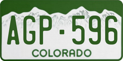 CO license plate AGP596