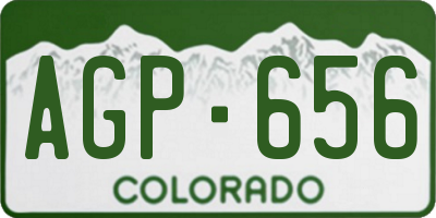 CO license plate AGP656