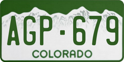 CO license plate AGP679