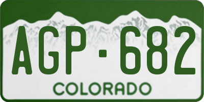 CO license plate AGP682