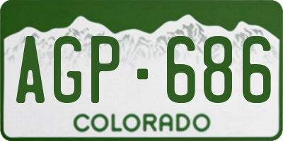 CO license plate AGP686