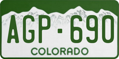 CO license plate AGP690