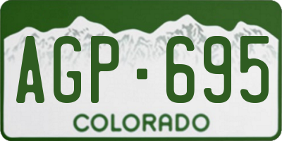 CO license plate AGP695