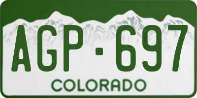 CO license plate AGP697