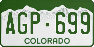 CO license plate AGP699
