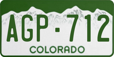 CO license plate AGP712
