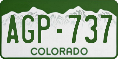 CO license plate AGP737