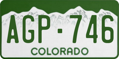 CO license plate AGP746