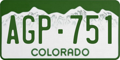 CO license plate AGP751
