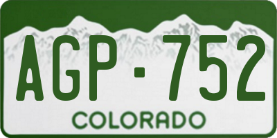 CO license plate AGP752
