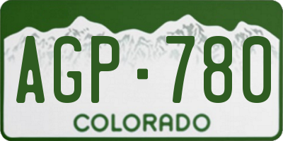 CO license plate AGP780