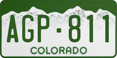 CO license plate AGP811