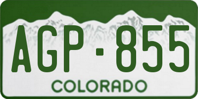 CO license plate AGP855