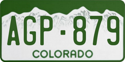 CO license plate AGP879