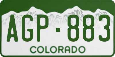 CO license plate AGP883