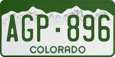 CO license plate AGP896