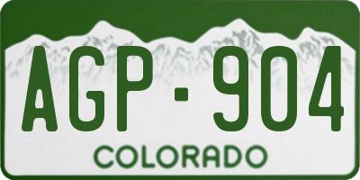 CO license plate AGP904