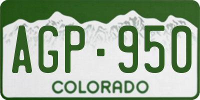 CO license plate AGP950