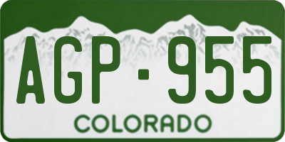CO license plate AGP955