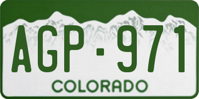 CO license plate AGP971