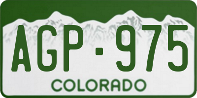 CO license plate AGP975