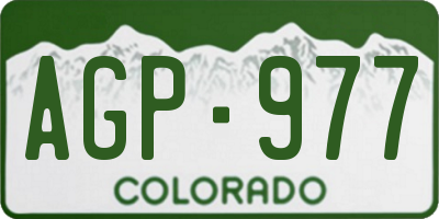 CO license plate AGP977